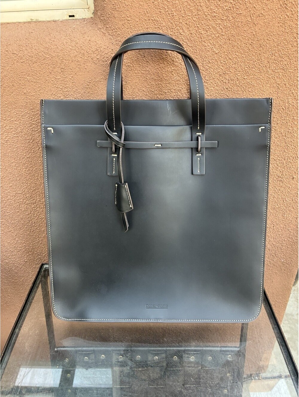 Dooney & Bourke Alto Cassio Black Leather Tote Crossbody Bag Made In Italy